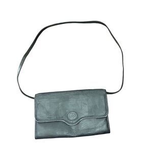 Gucci Vintage Black GG Canvas Crossbody Shoulder Bag